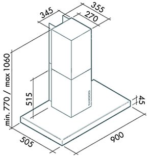 Вытяжка Фалмек Lux 90 white (800) ECP фото 3 в Челябинске Вытяжка Falmec Lux 90 white (800) ECP фото 3 в Челябинске