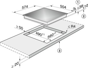 Зависимая стеклокерамическая панель Miele KM 6061 фото 2 в Челябинске