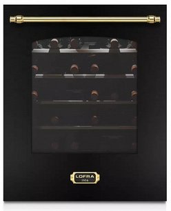 Встраиваемый винный шкаф Lofra ZBRNM36T BRASS две зоны фото в Челябинске