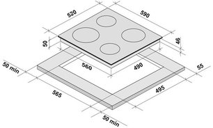 Электрическая варочная поверхность Крона CORTO 60 BL фото 4 в Челябинске Электрическая варочная поверхность KRONA CORTO 60 BL фото 4 в Челябинске