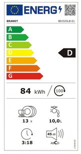 Встраиваемая посудомоечная машина Brandt BDJ325LB фото 4 в Челябинске
