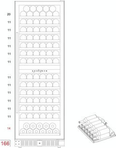 Винный шкаф Дунавокс DX-166.428DCK фото 4 в Челябинске Винный шкаф Dunavox DX-166.428DCK фото 4 в Челябинске
