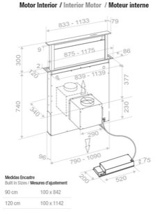 Встраиваемая в столешницу вытяжка Пандо E-320/120 INOX V.950 SEC фото 3 в Челябинске Встраиваемая в столешницу вытяжка Pando E-320/120 INOX V.950 SEC фото 3 в Челябинске