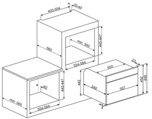 Компактный духовой шкаф с СВЧ Смег SF4920MCP фото 2 в Челябинске Компактный духовой шкаф с СВЧ Smeg SF4920MCP фото 2 в Челябинске