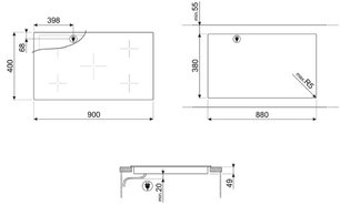 Варочная панель Smeg SIH7933B фото 3 в Челябинске