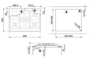 Варочная панель Smeg SE70SGH-5 фото 4 в Челябинске
