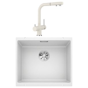 Blanco (мойка SUBLINE 500-U SILGRANIT + FONTAS-S II SILGRANIT белый) фото в Челябинске