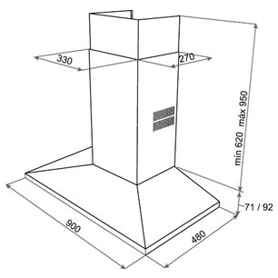 Вытяжка Тека DSB 90 STAINLESS STEEL фото 2 в Челябинске Вытяжка Teka DSB 90 STAINLESS STEEL фото 2 в Челябинске