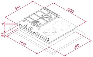 Варочная панель Тека HYBRID JZC 64322 ABN BLACK фото 2 в Челябинске Варочная панель Teka HYBRID JZC 64322 ABN BLACK фото 2 в Челябинске