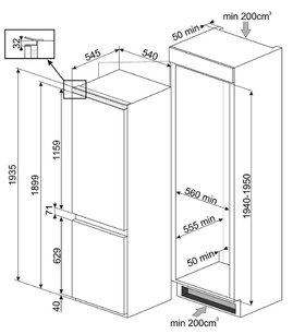 Холодильник Смег C8194TN2P фото 4 в Челябинске Холодильник Smeg C8194TN2P фото 4 в Челябинске