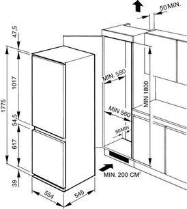 Холодильник Смег CB30PFNF фото 3 в Челябинске Холодильник Smeg CB30PFNF фото 3 в Челябинске