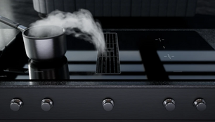 Индукционная варочная поверхность с вытяжкой Kuppersbusch KMI 12850.0 SR-S Copper фото 3 в Челябинске