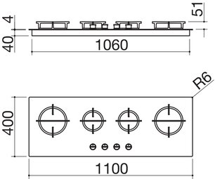 Газовая варочная панель Barazza 1PMD104N фото 3 в Челябинске