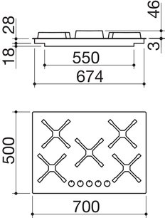 Газовая варочная панель Barazza 1PSP75 фото 3 в Челябинске