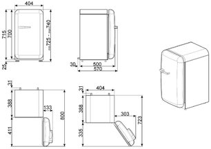 Мини-бар Смег FAB5LSV3 фото 3 в Челябинске Мини-бар Smeg FAB5LSV3 фото 3 в Челябинске