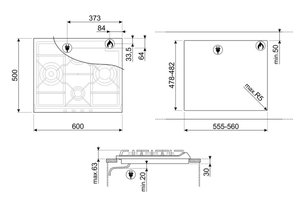 Варочная панель Smeg SER60SGH3 фото 4 в Челябинске