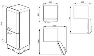 Холодильник Смег FAB32LNEN1 фото 2 в Челябинске Холодильник Smeg FAB32LNEN1 фото 2 в Челябинске