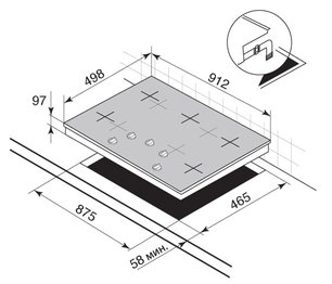 Независимая варочная панель De Dietrich PD 9005 K фото 2 в Челябинске