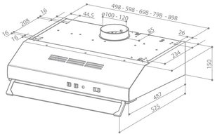 Вытяжка Фабер 741 BASE X A60 фото 2 в Челябинске Вытяжка Faber 741 BASE X A60 фото 2 в Челябинске