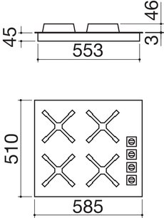 Газовая варочная панель Barazza 1PUN64 фото 4 в Челябинске