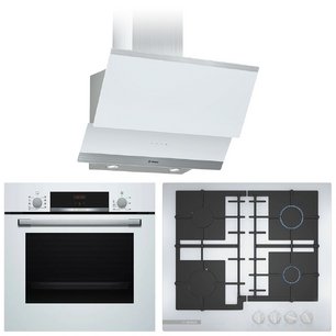 Bosch (варочная панель PNP6B2B92R + духовой шкаф HBF534EW0R + вытяжка DWK065G20T) фото в Челябинске Bosch (варочная панель PNP6B2B92R + духовой шкаф HBF534EW0R + вытяжка DWK065G20T) фото в Челябинске