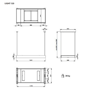 Вытяжка Falmec LIGHT 120 BLACK фото 4 в Челябинске