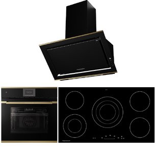 Kuppersbusch (варочная панель KE 9340.0 SR + духовой шкаф BP 6550.0 S4-Airfry + вытяжка DW 9880.0 S4 Gold) фото в Челябинске Kuppersbusch (варочная панель KE 9340.0 SR + духовой шкаф BP 6550.0 S4-Airfry + вытяжка DW 9880.0 S4 Gold) фото в Челябинске