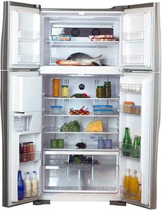 Холодильник Хитачи R-W722 PU1 INX фото 2 в Челябинске Холодильник Hitachi R-W722 PU1 INX фото 2 в Челябинске