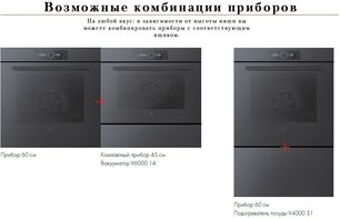 Духовой шкаф Фауцуг Combair V4000 60P C4T-21055 (черное стекло) фото 2 в Челябинске Духовой шкаф V-ZUG Combair V4000 60P C4T-21055 (черное стекло) фото 2 в Челябинске
