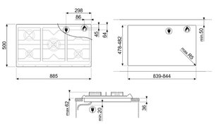 Варочная панель Smeg SRV896AOGH фото 4 в Челябинске