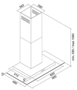 Вытяжка Falmec Exploit Top 90 Fasteel wall фото 3 в Челябинске