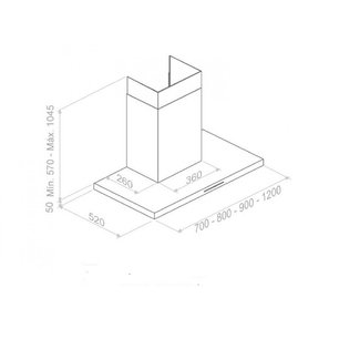 Вытяжка Пандо P-401/120 IX 1250 ECO SEC фото 3 в Челябинске Вытяжка Pando P-401/120 IX 1250 ECO SEC фото 3 в Челябинске