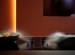 Варочная панель с вытяжкой Falmec ZERO EASY 84 VETRO NERO фото 4 в Челябинске