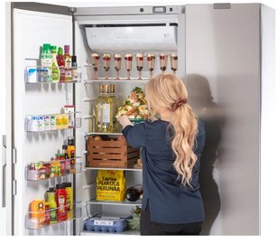 Холодильник с морозильной камерой Festivo 120 CFM 120CFM521 (белый/нержавеющая сталь) фото 3 в Челябинске