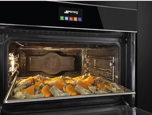 Духовой шкаф комбинированный с пароваркой Smeg SF4604PVCNX1 фото 3 в Челябинске