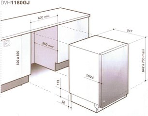 Посудомоечная машина De Dietrich DVH 1180 GJ фото 2 в Челябинске