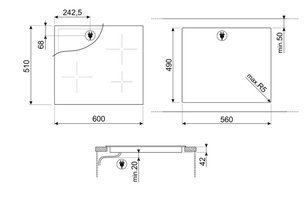 Варочная панель Smeg SE364ETD фото 3 в Челябинске