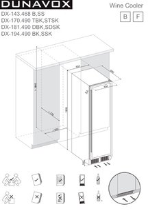 Винный шкаф Дунавокс DX-143.468B фото 3 в Челябинске Винный шкаф Dunavox DX-143.468B фото 3 в Челябинске