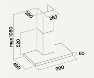Вытяжка Фалмек Plane Black 90 (800) фото 2 в Челябинске Вытяжка Falmec Plane Black 90 (800) фото 2 в Челябинске