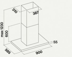 Вытяжка Falmec Lumina 90 Glass Black island (NRS) фото 2 в Челябинске