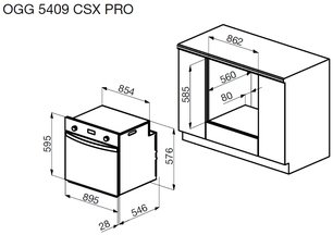 Духовой шкаф Korting OGG 5409 CSX PRO фото 4 в Челябинске