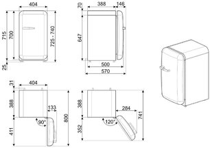 Мини-бар Смег FAB5RPG3 фото 3 в Челябинске Мини-бар Smeg FAB5RPG3 фото 3 в Челябинске