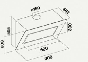 Вытяжка Фалмек Quasar (A+) 90 Black Glass фото 3 в Челябинске Вытяжка Falmec Quasar (A+) 90 Black Glass фото 3 в Челябинске