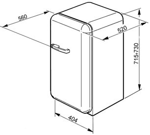 Мини-бар Смег FAB5RR1 фото 2 в Челябинске Мини-бар Smeg FAB5RR1 фото 2 в Челябинске