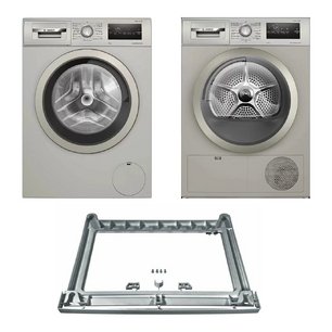 Bosch Serie 4 (стиральная машина WAN2420XME + сушильная машина WTN86202ME + монтажный элемент WTZ2041X) фото в Челябинске