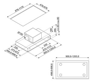 Встраиваемая вытяжка Смег KSCB120XE фото 3 в Челябинске Встраиваемая вытяжка Smeg KSCB120XE фото 3 в Челябинске