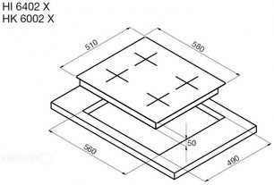 Варочная поверхность Korting HK 6002 X фото 3 в Челябинске