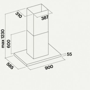 Вытяжка Фалмек Lumina 90 Glass White island (NRS) фото 2 в Челябинске Вытяжка Falmec Lumina 90 Glass White island (NRS) фото 2 в Челябинске