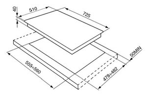 Варочная панель Smeg P272XGH фото 3 в Челябинске