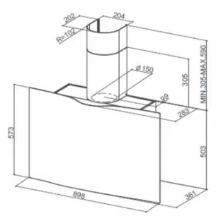 Вытяжка Фабер VEIL BK A90 фото 3 в Челябинске Вытяжка Faber VEIL BK A90 фото 3 в Челябинске